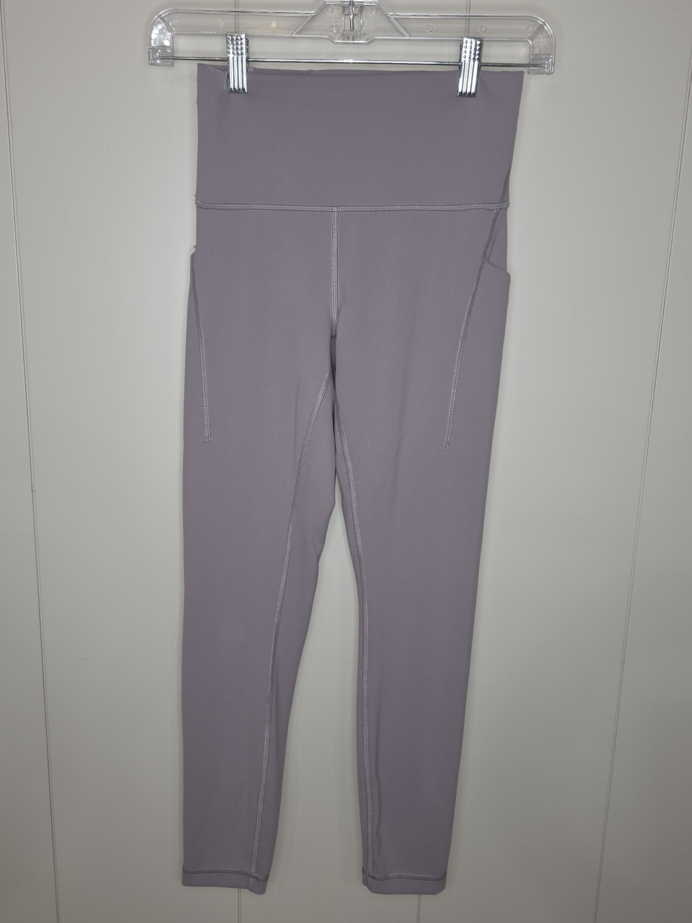 Lululemon Wunder Train Hi Rise Womans Sz 6 Dusty Purple Active Leggings Pockets